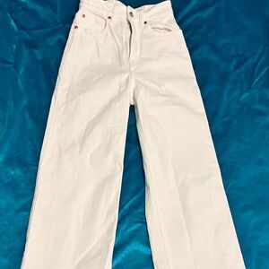 White wide leg pants H&M